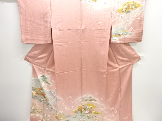 JAPANESE KIMONO / HOMONGI / FLORAL PLANTS